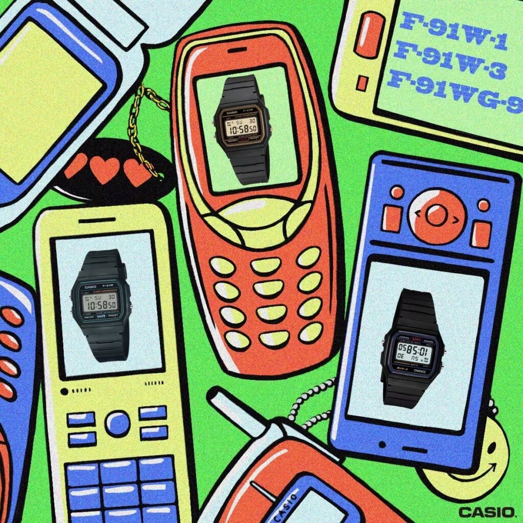 นาฬิกาข้อมือ Casio F-91W ดิจิตอลสีดำ ดีไซน์เรโทรสุดคลาสสิก