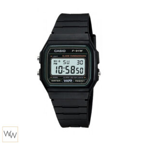 Casio F-91W-3 นาฬิกาดิจิตอล กันน้ำ มีไฟ LED และนาฬิกาปลุก