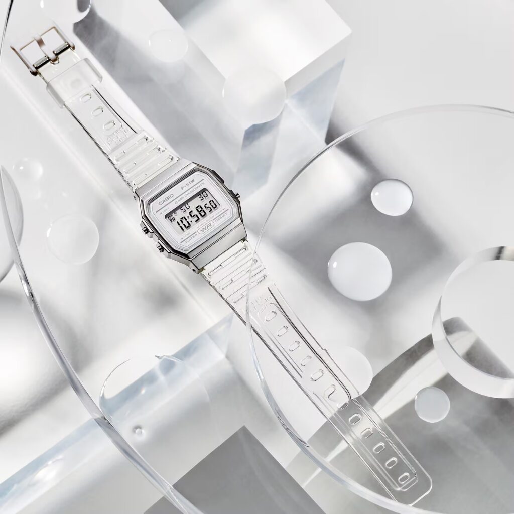 Casio F-91WS นาฬิกาดิจิตอลใสสำหรับผู้หญิงและผู้ชาย ยูนิเซ็กส์