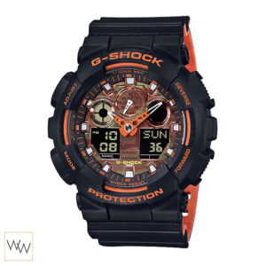 นาฬิกาข้อมือ Casio G-Shock รุ่น GA-100BR-1A ดีไซน์สปอร์ต ทนทาน กันกระแทก พร้อมฟังก์ชันดิจิตอลและอนาล็อก