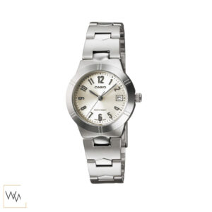 นาฬิกาผู้หญิง Casio รุ่น LTP-1241D-7A2 หน้าปัดสีขาว ครีม สแตนเลสเต็มตัว ดีไซน์คลาสสิกสวมใส่ได้ทุกโอกาส