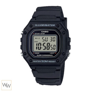 นาฬิกา Casio W-218H-1AV สีดำ หน้าปัดดิจิตอล