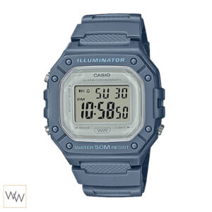Casio W-218HC-2AV ดิจิตอล สีฟ้า รุ่นใหม่ กันน้ำ 50 เมตร