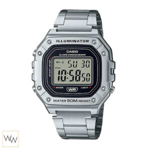 นาฬิกา Casio W-218HD สสายสแตนเลส หน้าปัดดิจิตอล กันน้ำ 50 เมตร