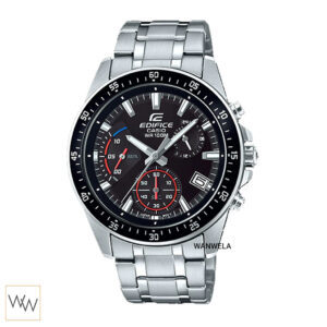 Casio EFV-540D-1AVUDF หน้าปัดดำ สายสแตนเลสผู้ชาย