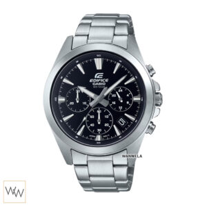 นาฬิกา Casio EDIFICE EFV-630D-1AVUDF หน้าปัดดำ โครโนกราฟ สายสแตนเลส
