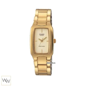 นาฬิกา Casio ผู้หญิง LTP-1165N-9CRDF ทรงเหลี่ยมสีทองหน้าปัดทอง