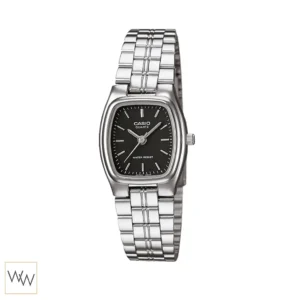นาฬิกา Casio ผู้หญิง LTP-1169D-1ARDF สายสแตนเลสสีเงินหน้าปัดสีดำ
