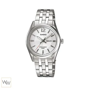 นาฬิกา Casio ผู้หญิง LTP-1335D-7AVDF หน้าปัดสีเงิน หลักบอกเวลาสีเงิน สายสแตนเลส