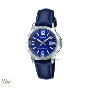 นาฬิกา Casio LTP-V004L-2BUDF สายหนังสีน้ำเงิน