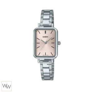 นาฬิกา Casio LTP-V009D-4EUDF หน้าปัดสีชมพูสายสแตนเลสสีเงิน