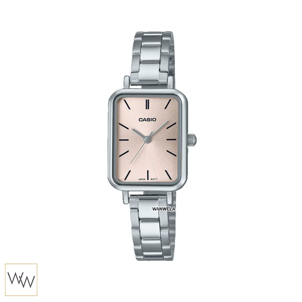 นาฬิกา Casio LTP-V009D-4EUDF หน้าปัดสีชมพูสายสแตนเลสสีเงิน