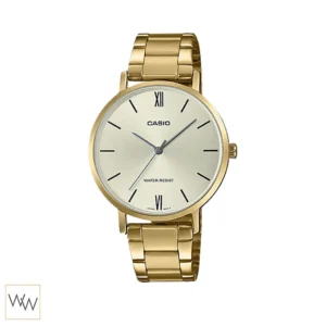 นาฬิกา Casio ผู้หญิง LTP-VT01G-9BUDF สีทองทั้งเรือน หน้าปัดสีทอง