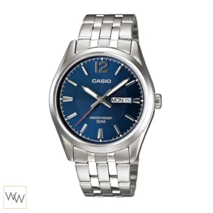 นาฬิกา Casio ผู้ชาย MTP-1335D-2AVDF หน้าปัดน้ำเงิน หลักบอกเวลาสีเงิน สายสแตนเลส