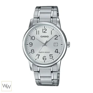 นาฬิกา Casio ผู้ชาย MTP-V002D-7BUDF สายสแตนเลสสีเงินหน้าปัดสีเงิน
