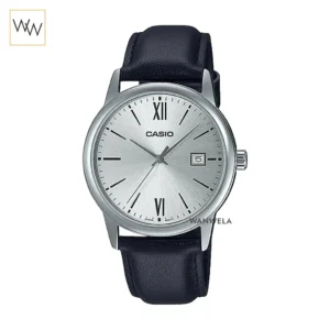 นาฬิกา Casio ผู้ชาย MTP-V002L-7B3UDF สายหนังสีดำหน้าปัดสีเงิน
