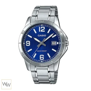 นาฬิกา Casio MTP-V004D-2BUDF สายเงินหน้าปัดน้ำเงิน