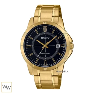นาฬิกา Casio MTP-V004G-1CUDF สีทองหน้าปัดดำ