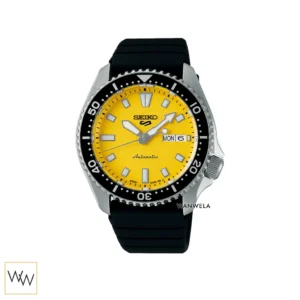 นาฬิกา Seiko 5 Sports SRPL87K1 Automatic หน้าปัดสีเหลืองสายยางซิลิโคน