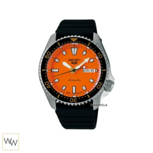 นาฬิกา Seiko 5 Sports SRPL89K1 Automatic หน้าปัดสีส้มสายยางซิลิโคน