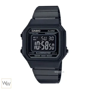 นาฬิกา Casio B650WB-1BDF สายสแตนเลสสีดำ สไตล์วินเทจ