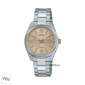 นาฬิกา Casio ผู้หญิง LTP-1302DD-4A2VDF หน้าปัดสีพีช มีช่องบอกวันที่ กันน้ำ 50 เมตร