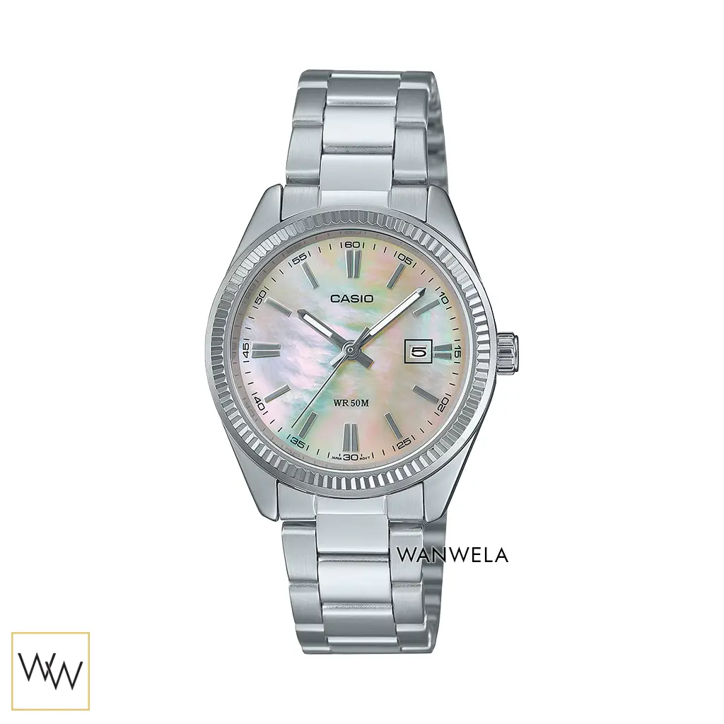 นาฬิกา Casio ผู้หญิง LTP-1302DS-4AVDF หน้าปัดทุกโทนชมพู มีช่องบอกวันที่ กันน้ำ 50 เมตร