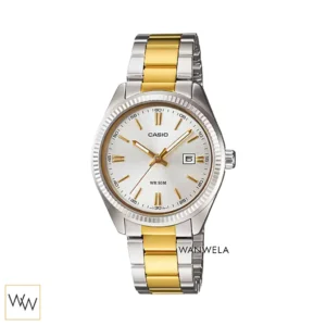 นาฬิกา Casio ผู้หญิง LTP-1302SG-7AVDF ดีไซน์สองกษัตริย์ หน้าปัดสีขาว มีช่องบอกวันที่ กันน้ำ 50 เมตร