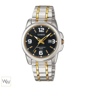 นาฬิกา Casio ผู้หญิง LTP-1314SG-1AVDF สายสองกษัตริย์ หน้าปัดดำ