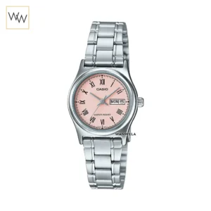 นาฬิกา Casio ผู้หญิง LTP-V006D-4BUDF สายสแตนเลส หน้าปัดชมพูเลขโรมัน