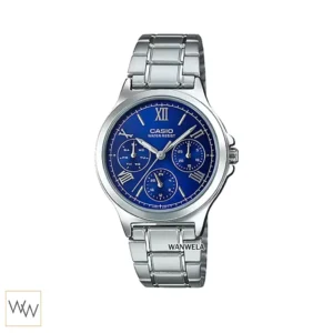 นาฬิกา Casio ผู้หญิง LTP-V300D-2A2UDF สายสแตนเลส หน้าปัดสีน้ำเงิน