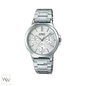 นาฬิกา Casio ผู้หญิง LTP-V300D-7AUDF สายสแตนเลส หน้าปัดเงิน