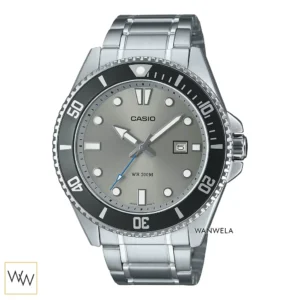 นาฬิกา Casio ผู้ชาย MDV-107D-8AVDF สายสแตนเลส หน้าปัดเทา ขอบดำ