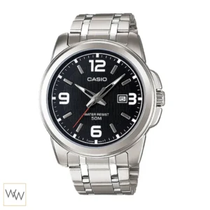 นาฬิกา Casio ผู้ชาย MTP-1314D-1AVDF สายสแตนเลส หน้าปัดสีดำ