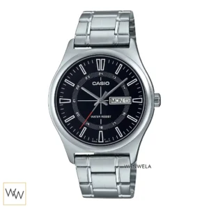 นาฬิกา Casio ผู้ชาย MTP-V006D-1CUDF สายสแตนเลส หน้าปัดดำ