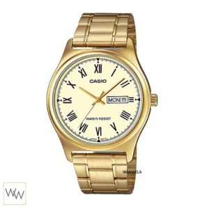 นาฬิกา Casio ผู้ชาย MTP-V006G-9BUDF เรือนทอง หน้าปัดทอง เลขโรมัน