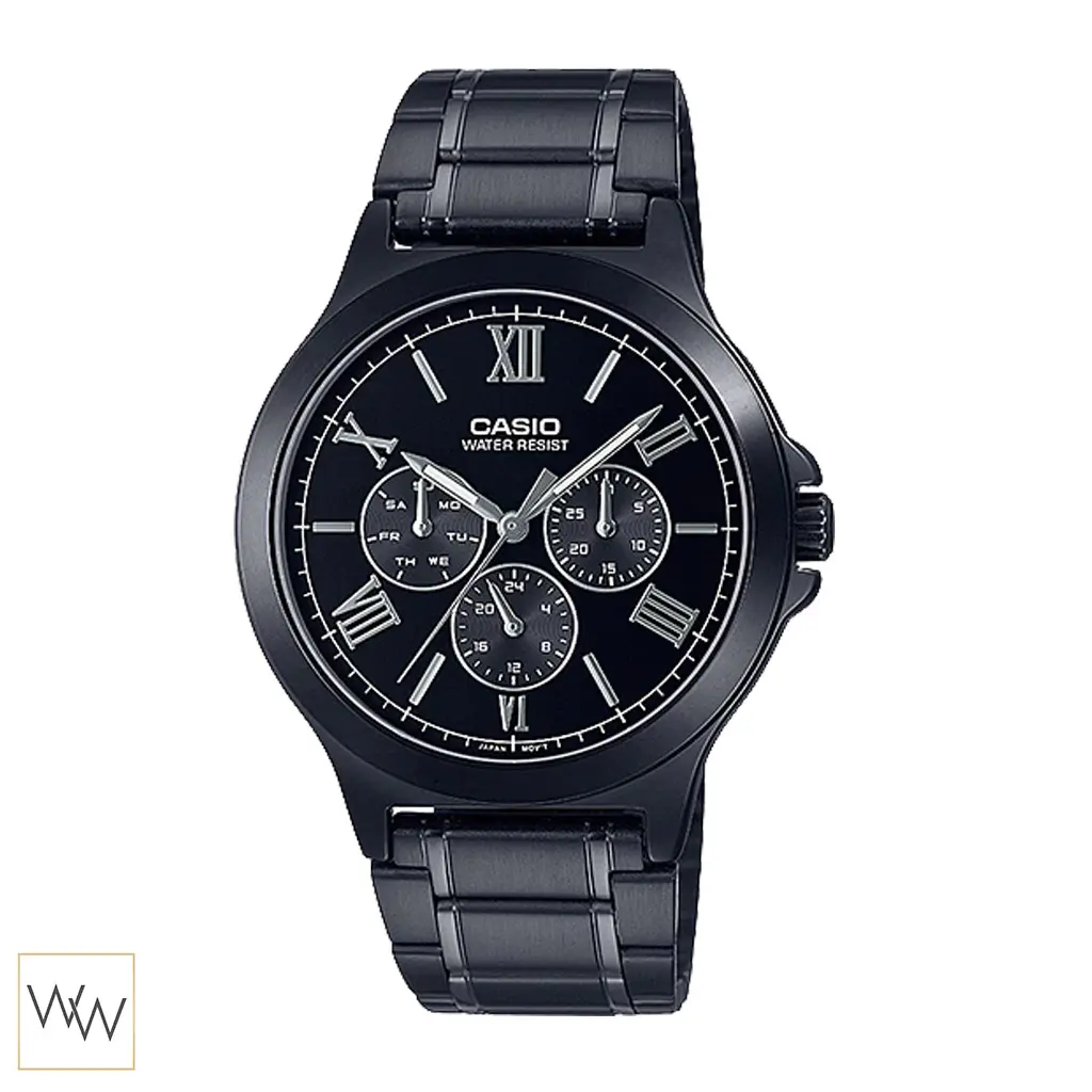 นาฬิกา Casio ผู้ชาย MTP-V300B-1AUDF สายสแตนเลส ดำทั้งเรือน