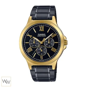 นาฬิกา Casio ผู้ชาย MTP-V300GB-1AUDF สายสแตนเลสดำ เรือนทอง