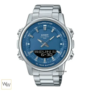 นาฬิกา Casio ผู้ชาย AMW-880D-2A1VDF หน้าปัดสีน้ำเงินเข้ม 2 ระบบ กันน้ำ 50 เมตร